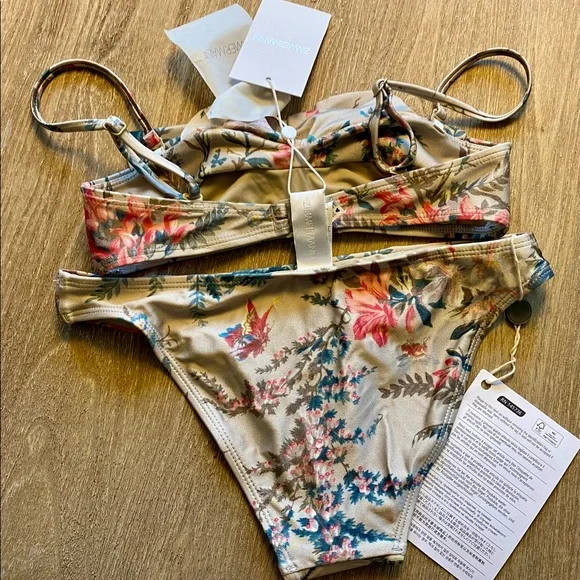 NWT Zimmermann Ruffle Floral Bikini size 0 - Picture 3 of 3